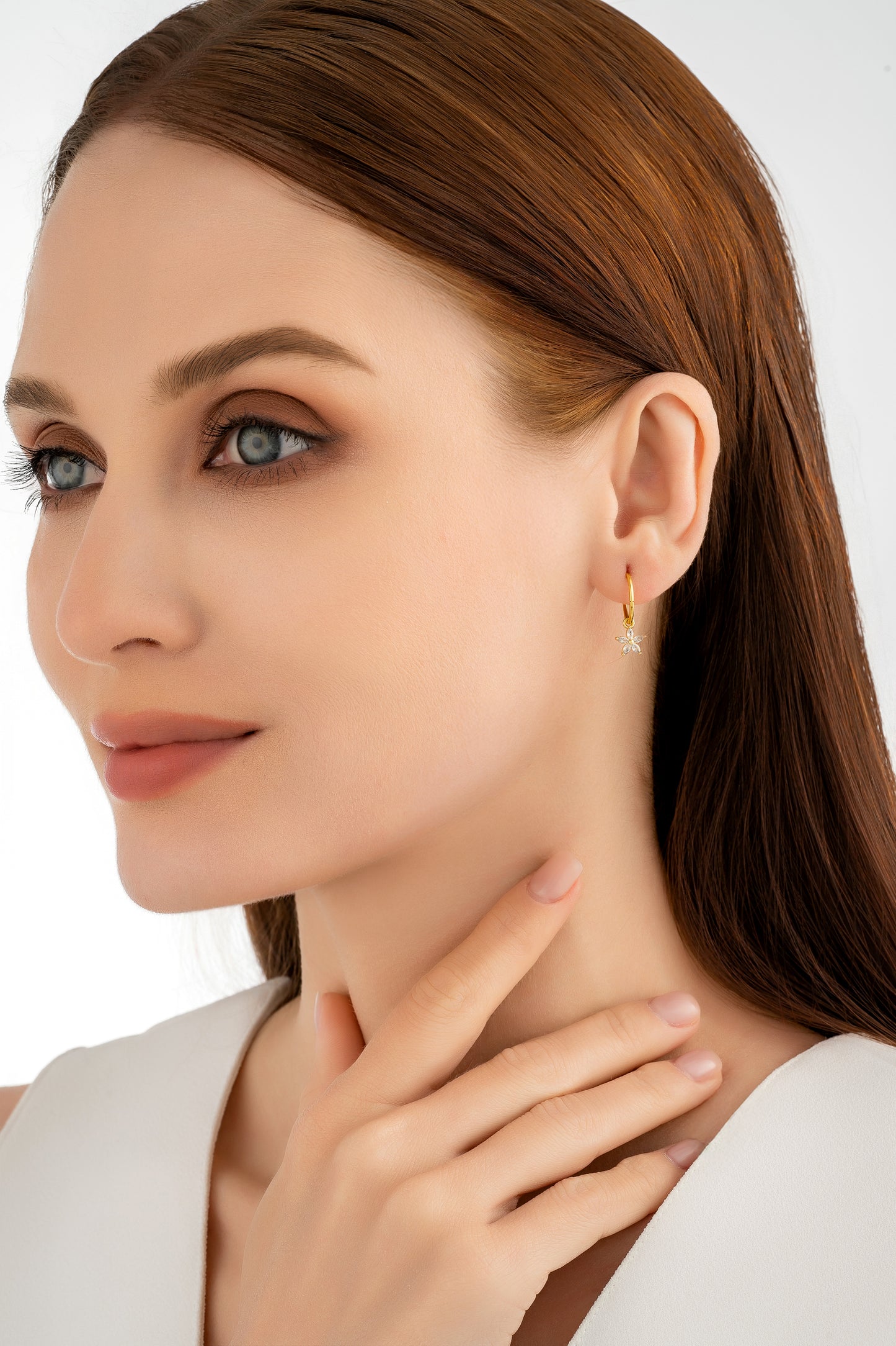 Gold Butterfly Charm Earrings